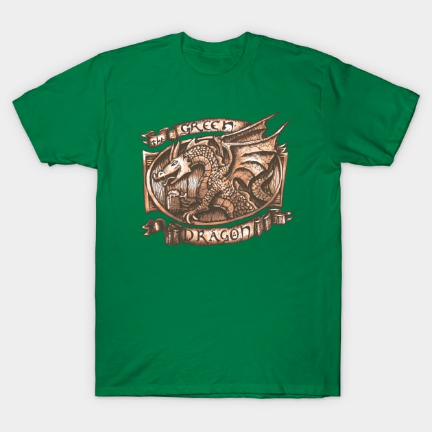 The green dragon T-Shirt by Artsauce